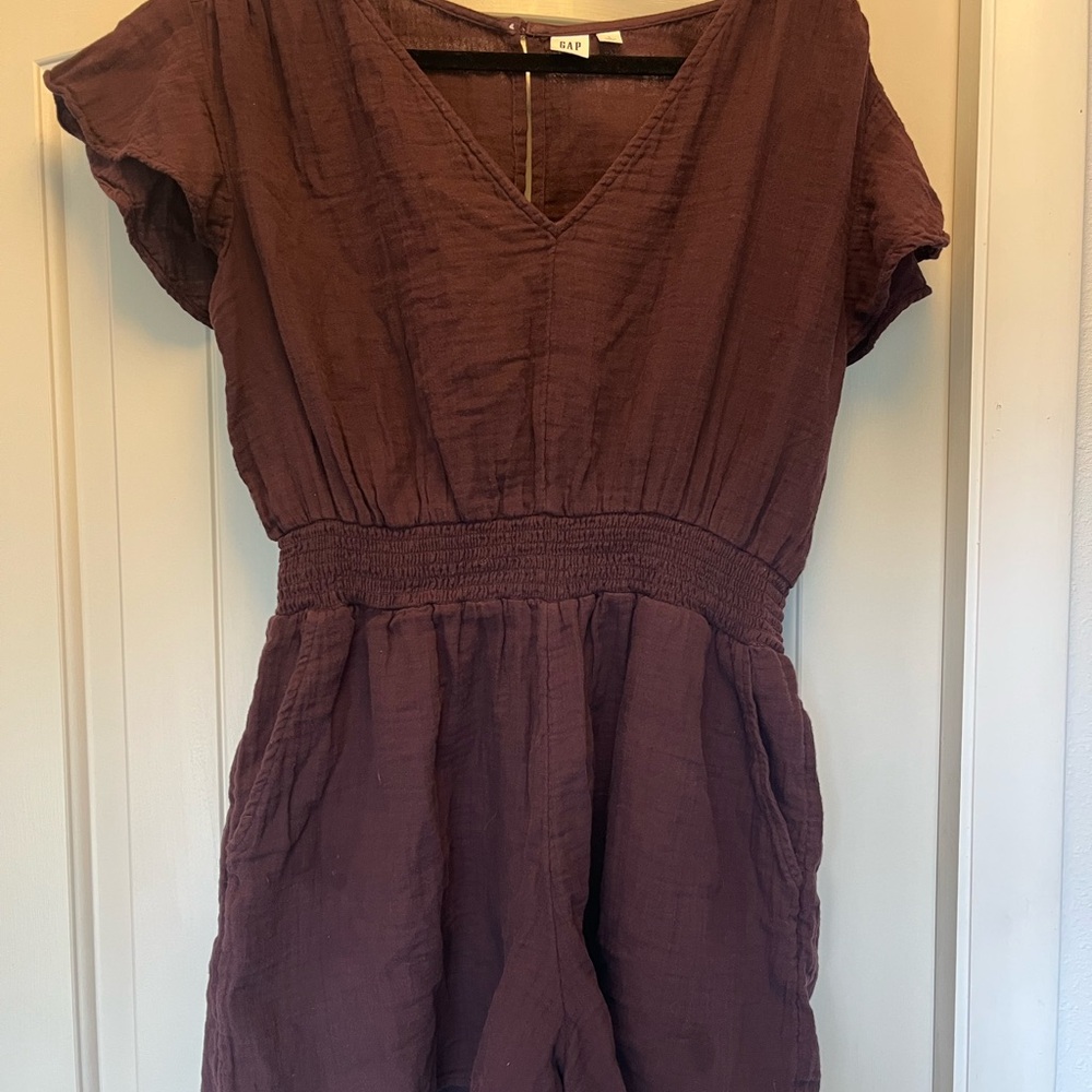 V-Neck Short Sleeve Jumpsuit